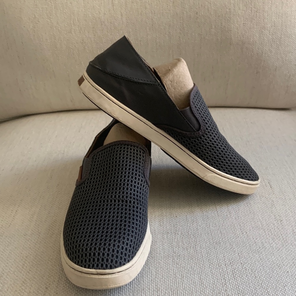 Olukai Charcoal Grey Loafers Size 9.5
